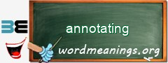 WordMeaning blackboard for annotating